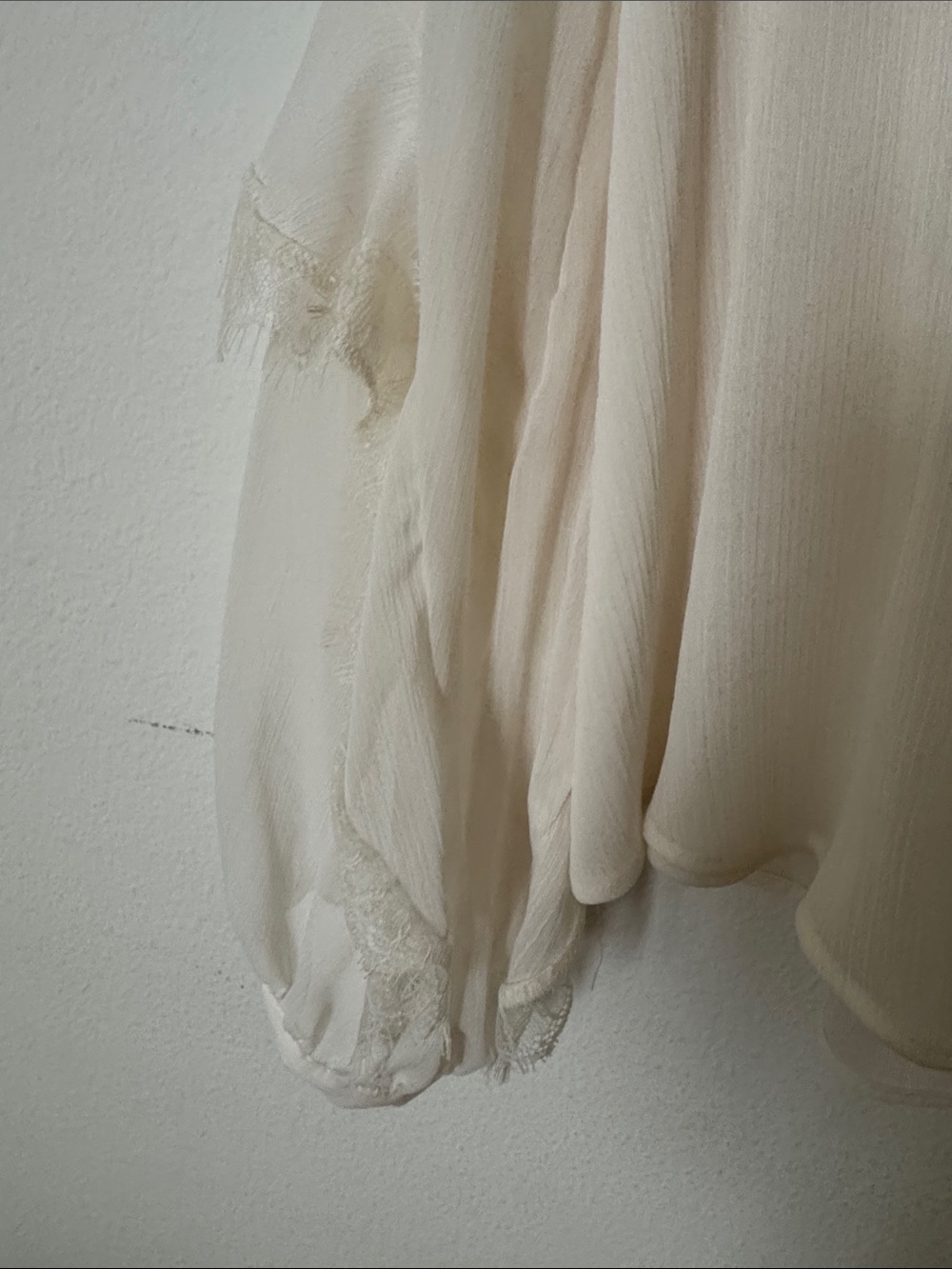 Zara white Ruffle Sheer Blouse - Picture 3 of 5